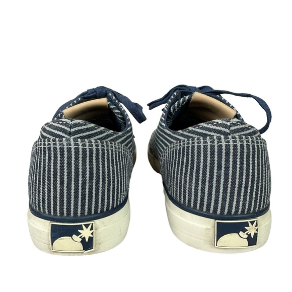 The Hundreds Hickory Railroad Stripe Canvas Leather Sneakers 10.5 - Picture 7 of 12
